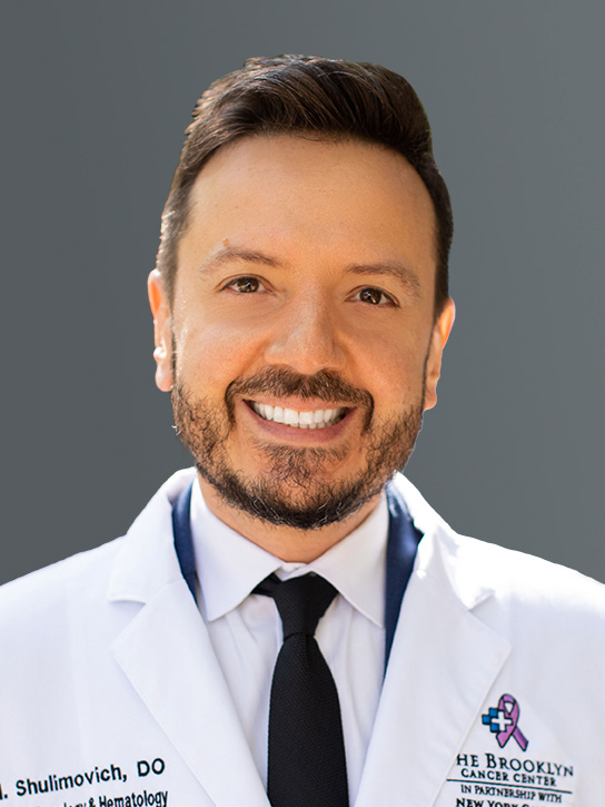 Headshot of Dr. Maxim Shulimovich  Chief of Hematology/Oncology, Brooklyn Cancer Center 